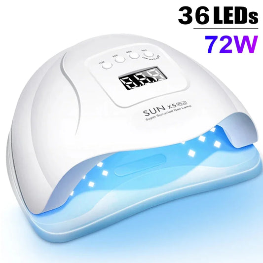 Professional UV LED Nail Lamp - 180W Curing Lamp for Home and Salon Use