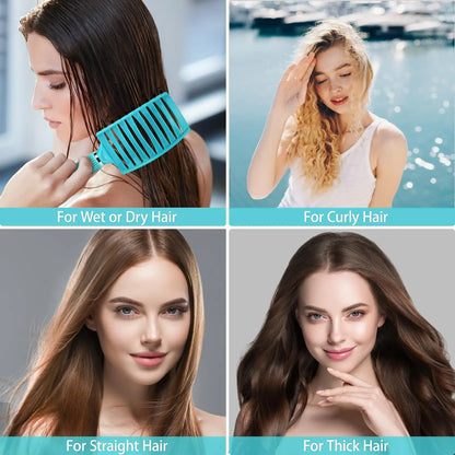 Professional Salon Hairdressing Bristle Scalp Massage Comb for Girls - Wet Curly Detangling Hair Brush for Barber Styling Tools