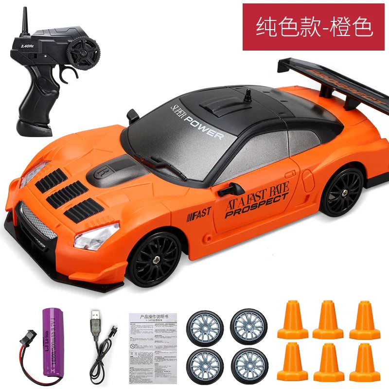 2.4GHz High Speed Drift RC Car 4WD Remote Control AE86 Model GTR Vehicle Racing Car for Children - Christmas Gift