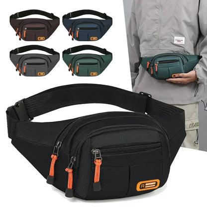 Unisex Multifunctional Large Capacity Mobile Waist Bag with Anti-Splash and Wear-Resistant Features