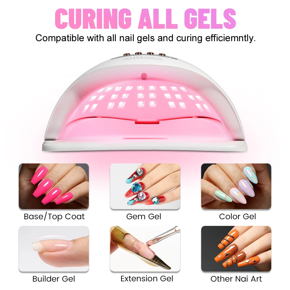 Professional LED Nail Lamp for Gel Nails with 81 Leds and 4 Timers