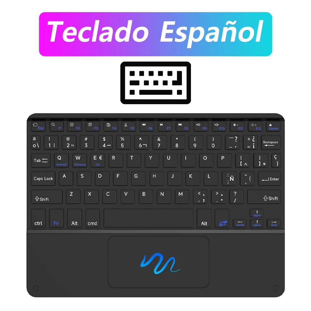 Wireless Keyboard with Touchpad for iPad and Android Devices