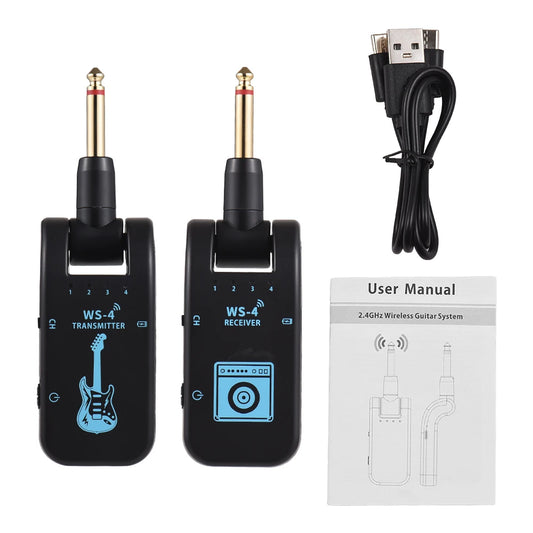 2.4GHz Wireless Electric  Guitar System - Transmitter and Receiver Set - 48K/16Bit Real-Time Transmission