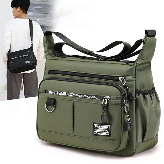 Men'S Messenger Bag Crossbody Shoulder Bags Men Small Sling Pack for Work Waterproof Oxford Packs Satchel Purse