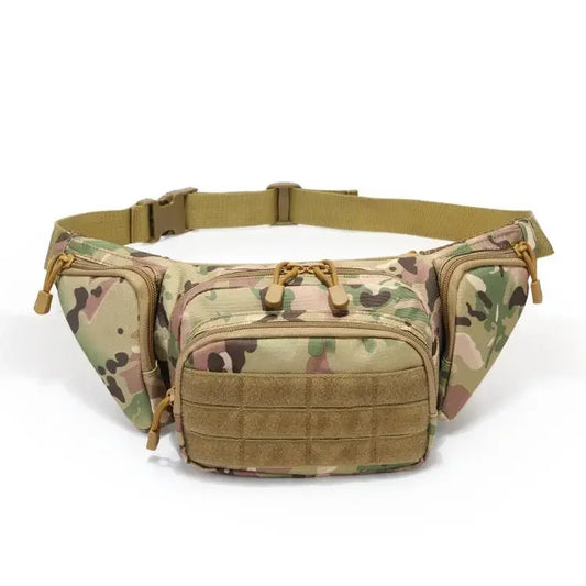 Men's Water-Resistant Tactical Waist Bag with Molle System for Outdoor Activities