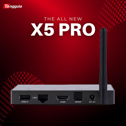 Tanggula X5 Pro 2024 Latest Model 4GB + 128GB. Supports 8K Resolution and Latest Android 11 OS & S905X4 CPU - Voice Control Remote. Metal Casing