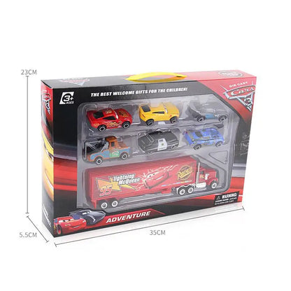 7-Piece Pixar Car 3 Lightning Mcqueen Jackson Storm Uncle Truck Diecast Metal Car Model Toy Set 