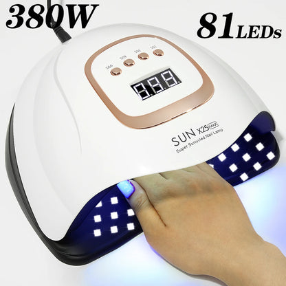 Professional LED Nail Lamp for Gel Nails with 81 Leds and 4 Timers