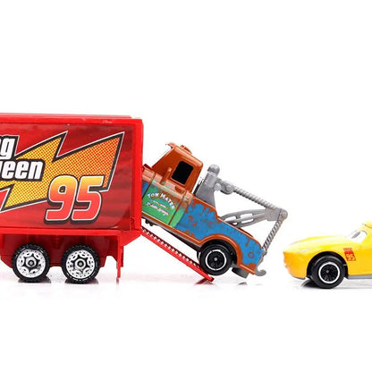 7-Piece Pixar Car 3 Lightning Mcqueen Jackson Storm Uncle Truck Diecast Metal Car Model Toy Set 