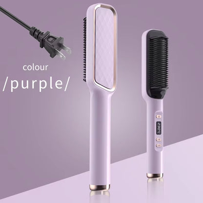 Multifunctional Electric Hot Comb with Negative Ion Technology for Straightening Hair