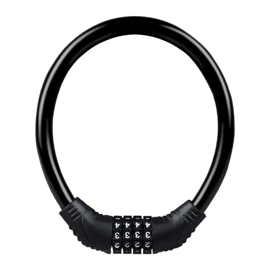 Portable 4-Digit Code Bike Lock for Mountain Bikes, Bicycles, Motorcycles, and Scooters