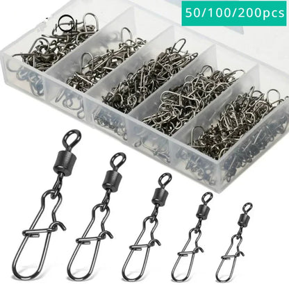 Delysia King Fishing Connector Set - 50/100/200 Pieces, Complete Fishing Gear Kit