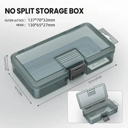 Tool Parts Storage Box with Grid Compartments for Electronic Components, Drill Bits, and Accessories