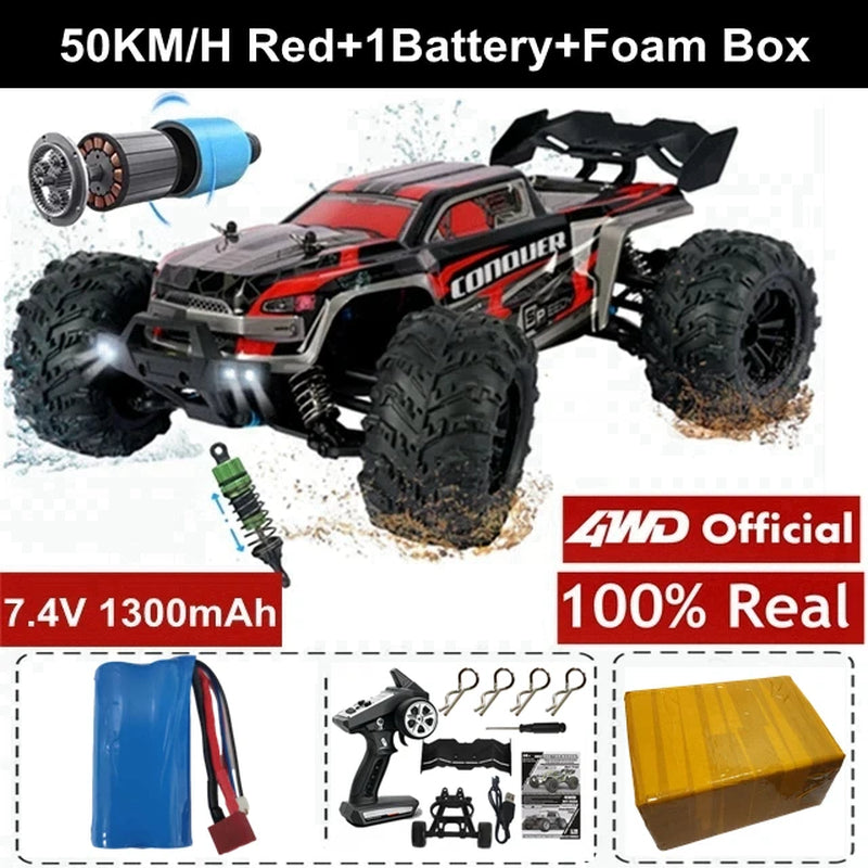 1:16 Scale High Speed RC Car for Off-Road Racing with Brushless Motor, Remote Control, and Drift Capabilities