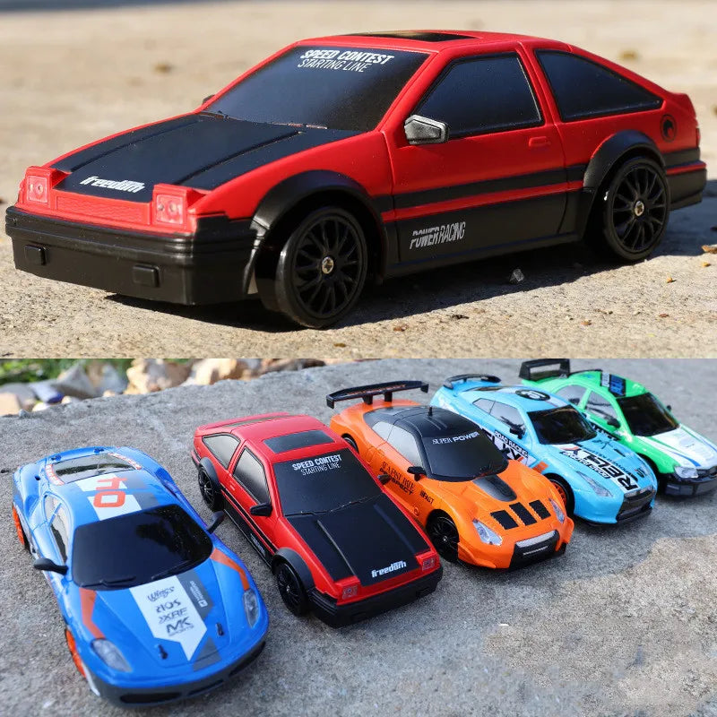 2.4GHz High Speed Drift RC Car 4WD Remote Control AE86 Model GTR Vehicle Racing Car for Children - Christmas Gift