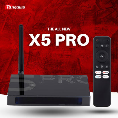 Tanggula X5 Pro 2024 Latest Model 4GB + 128GB. Supports 8K Resolution and Latest Android 11 OS & S905X4 CPU - Voice Control Remote. Metal Casing