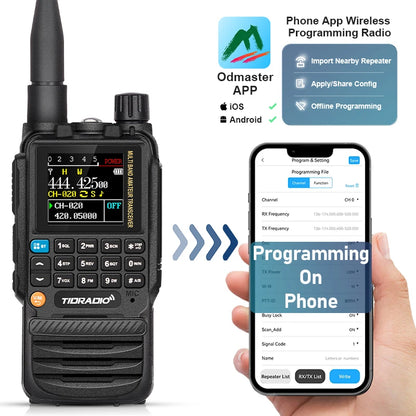 Long Range Rechargeable Walkie Talkies with Air Band Frequency Programming