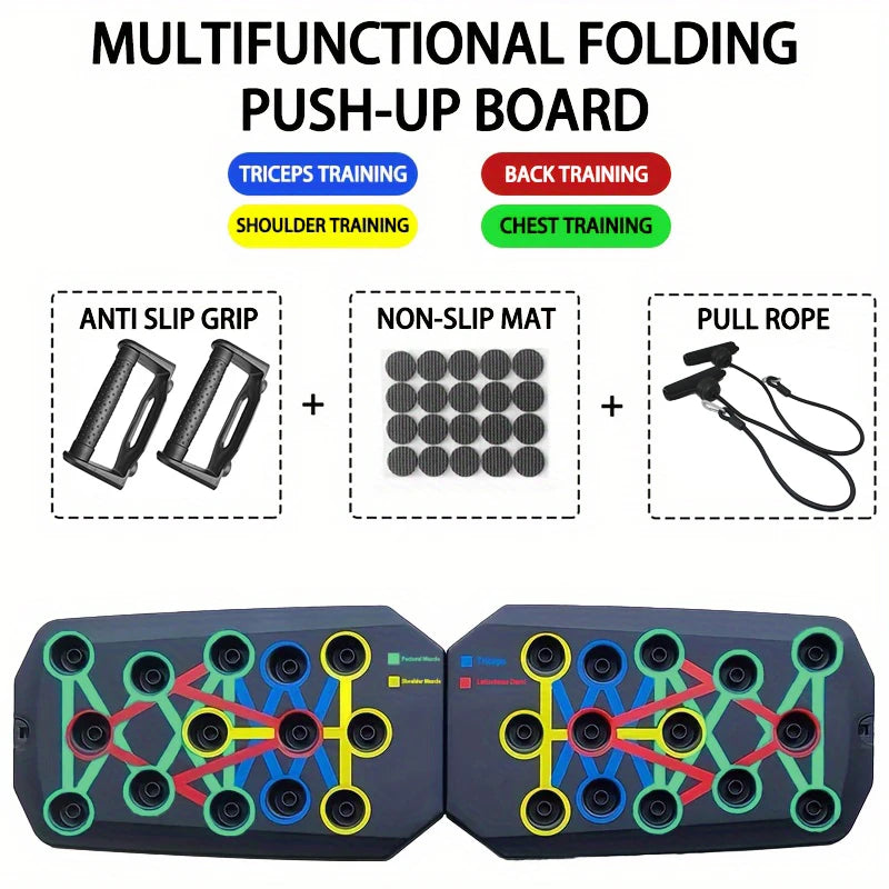 Portable Multifunctional Push-Up Board Set: Foldable Fitness Equipment 