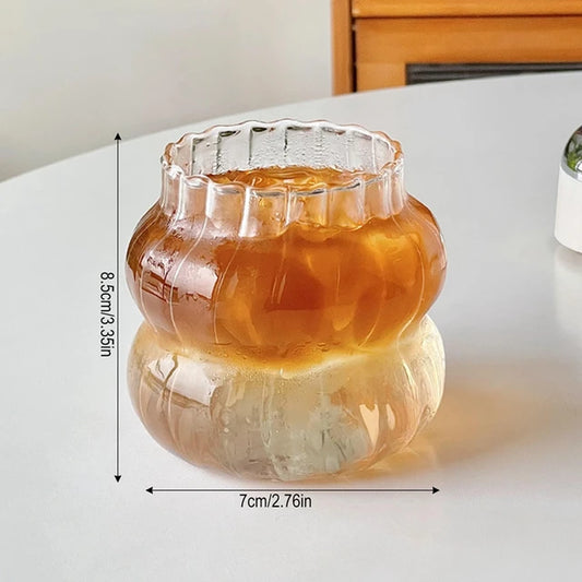 650ml Glass Cold Coffee Cup - Retro Design Transparent Drinkware for Water, Tea, Milk, Juice, Cocktails, and Whisky