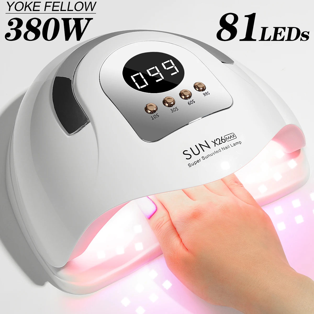 Professional LED Nail Lamp for Gel Nails with 81 Leds and 4 Timers