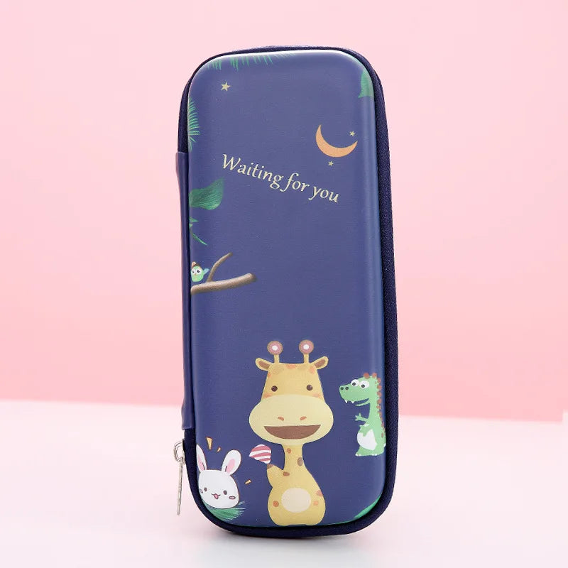 Large Capacity 3D Unicorn Pencil Case for Students - Three Layer School Stationery Box