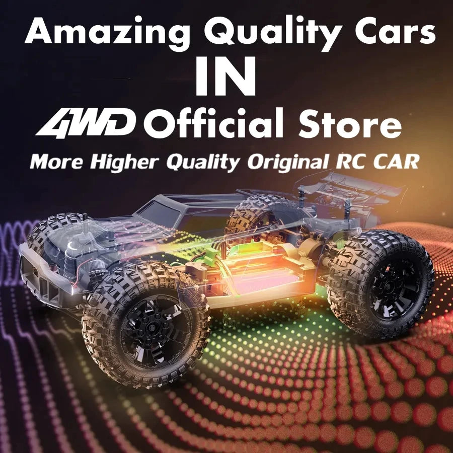 1:16 Scale High Speed RC Car for Off-Road Racing with Brushless Motor, Remote Control, and Drift Capabilities