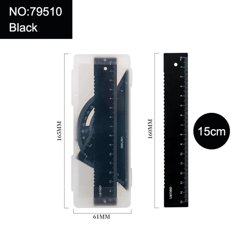 Metal Triangle Ruler Set for School and Office Use