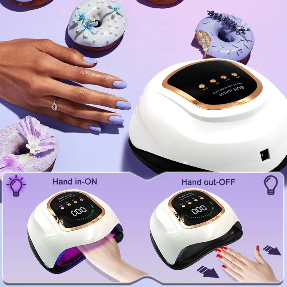 Professional 300W UV LED Nail Lamp for Gel Polish Curing with Large Screen