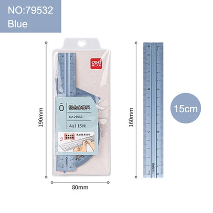 Metal Triangle Ruler Set for School and Office Use