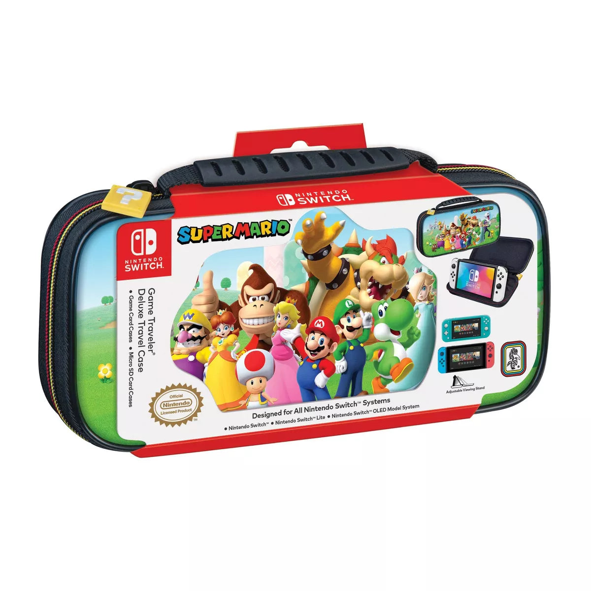 Nintendo Switch Game Traveler Deluxe Travel Case featuring Super Mario