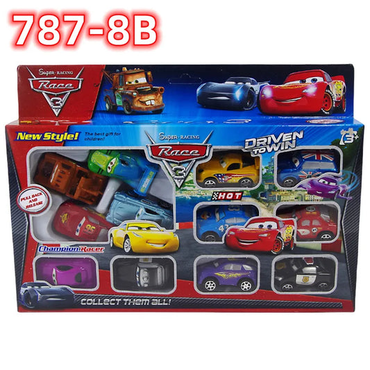 Set of 12 Disney Pixar Cars PVC Model Car Toys - Lightning Mcqueen, Jackson Storm, Mater