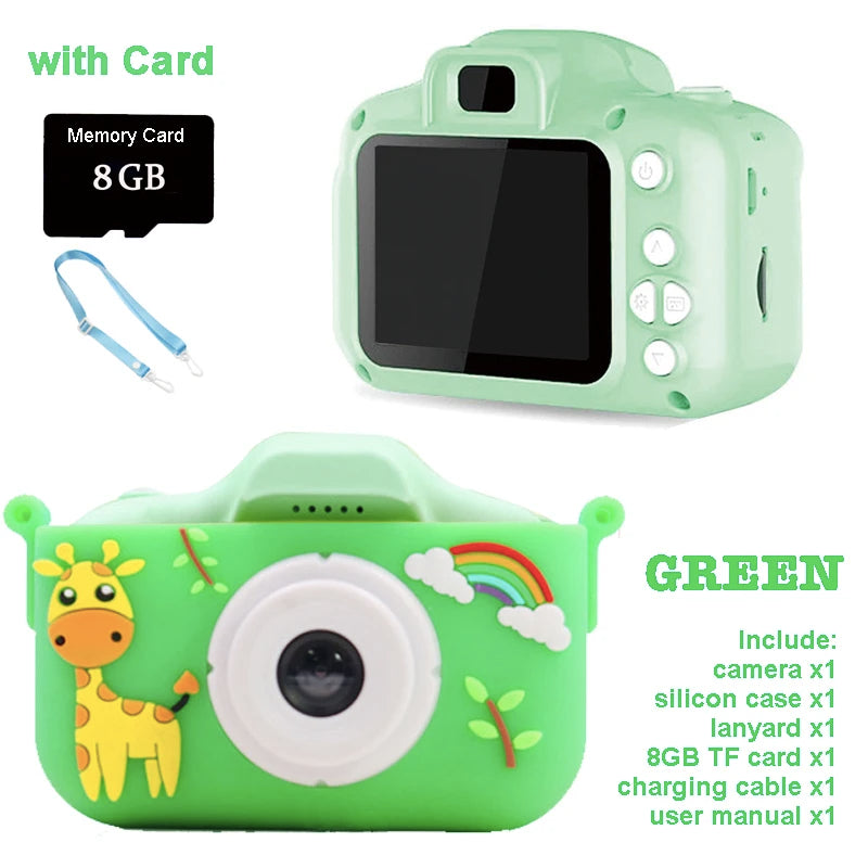 Children's Digital Camera with Cartoon Unicorn Silicone Case, Deer Astronaut Lanyard, Selfie Function, Portable Video Recording, USB Connectivity - Perfect Holiday Gifts for Boys