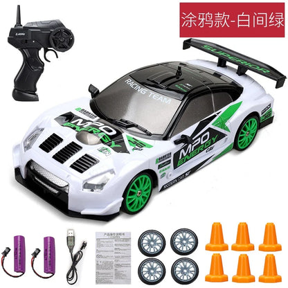 2.4GHz High Speed Drift RC Car 4WD Remote Control AE86 Model GTR Vehicle Racing Car for Children - Christmas Gift