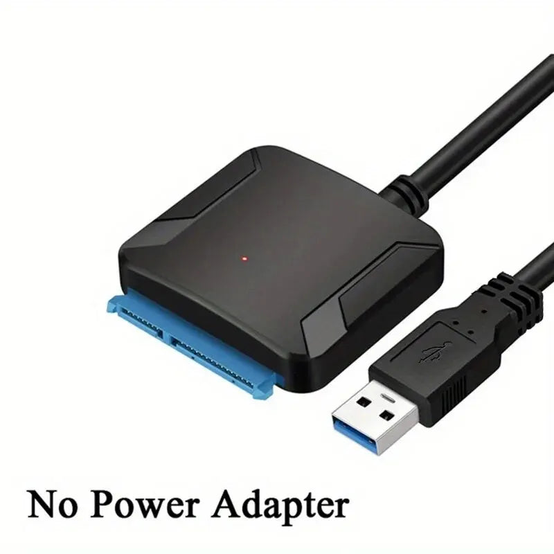 USB 3.0 to SATA III Hard Drive Adapter Converter for 3.5'' and 2.5'' External HDD SSD with 12V/2A Power Adapter