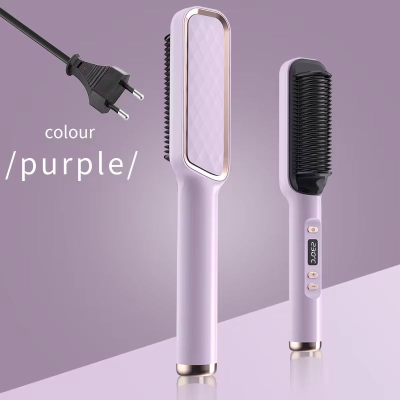 Multifunctional Electric Hot Comb with Negative Ion Technology for Straightening Hair