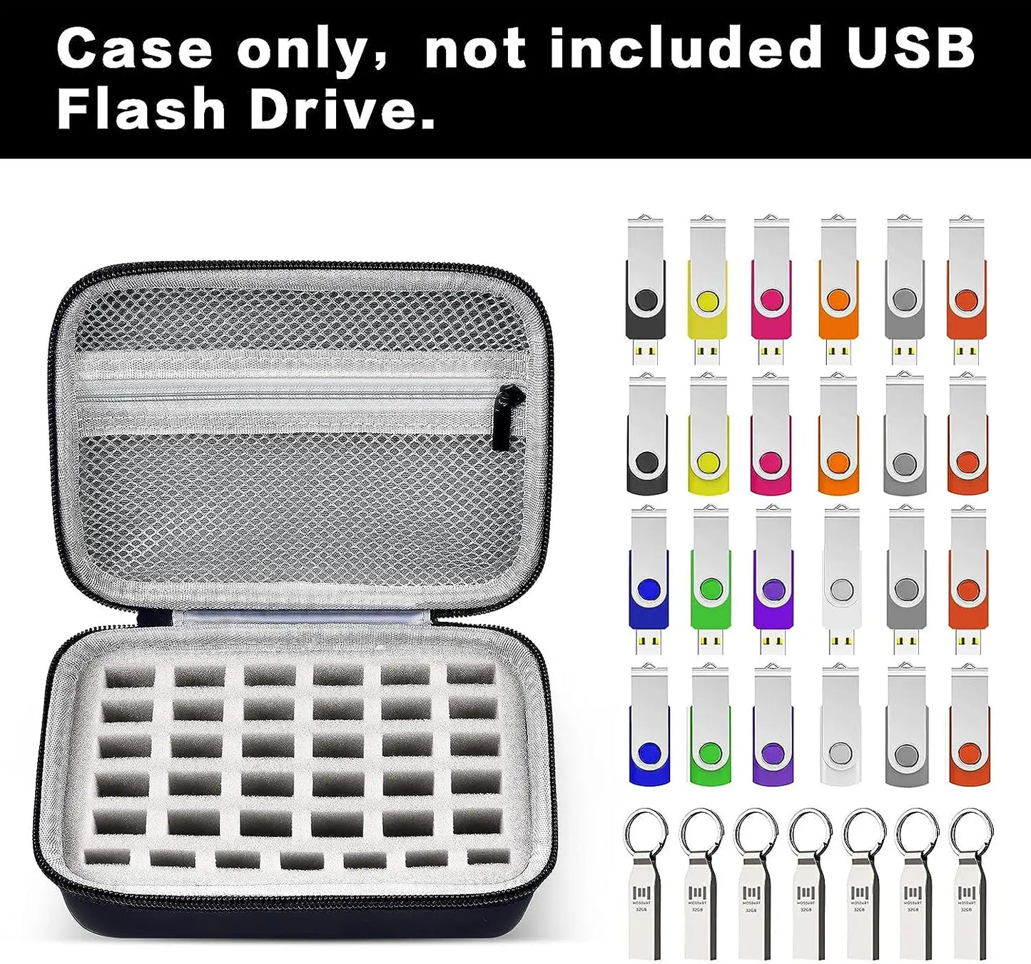 Electronics Accessories Organizer Case for USB Flash Drives, SD Cards, and Memory Cards