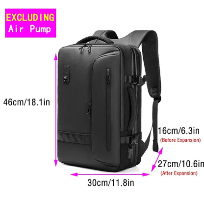 Travel Backpack with Electric Pump, Waterproof Storage, and Laptop Compartment - Expandable Casual Fashion Bag