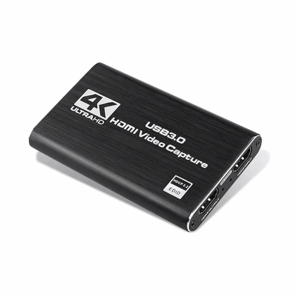 4K 1080P 60FPS HD Video Capture Card for HDTV Camera Recording - USB 3.0 PC Compatible Live Streaming Grabber Recorder