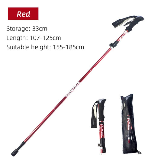 Outdoor Foldable Trekking Pole for Nordic Elderly - Portable Walking and Hiking Stick