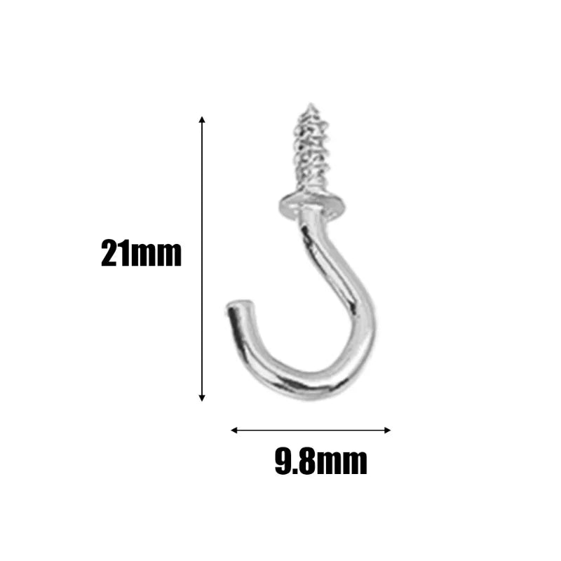 Heavy Duty Screw Hook Cup Ceiling Hooks - Wall Mount Hanging Plants Holder - Pack of 50/500