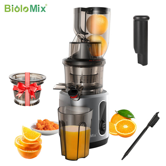 Slow Masticating Cold Press Juicer with Wide Feed Chute and Powerful Motor