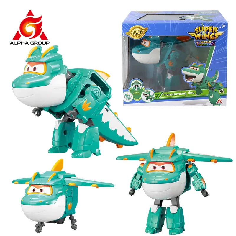 5" Scale Transforming LEO Airplane to Robot Plane Action Figure Toy for Boys - Birthday Gift