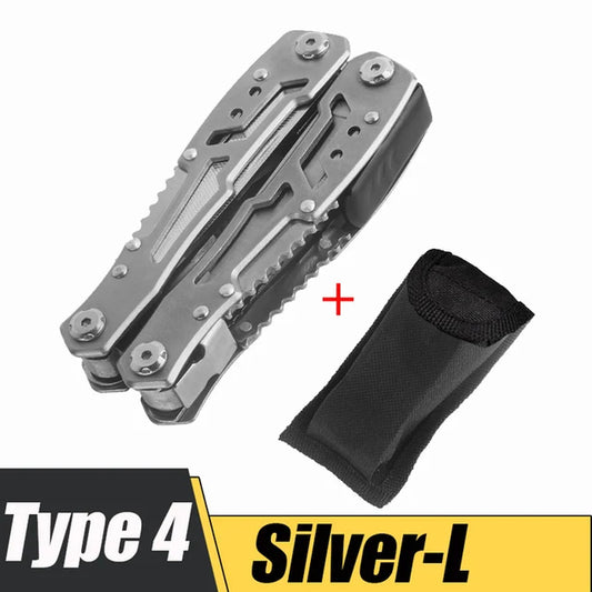 Stainless Steel Multi-Tool Folding Pliers Pocket Knife for Outdoor Camping and Survival