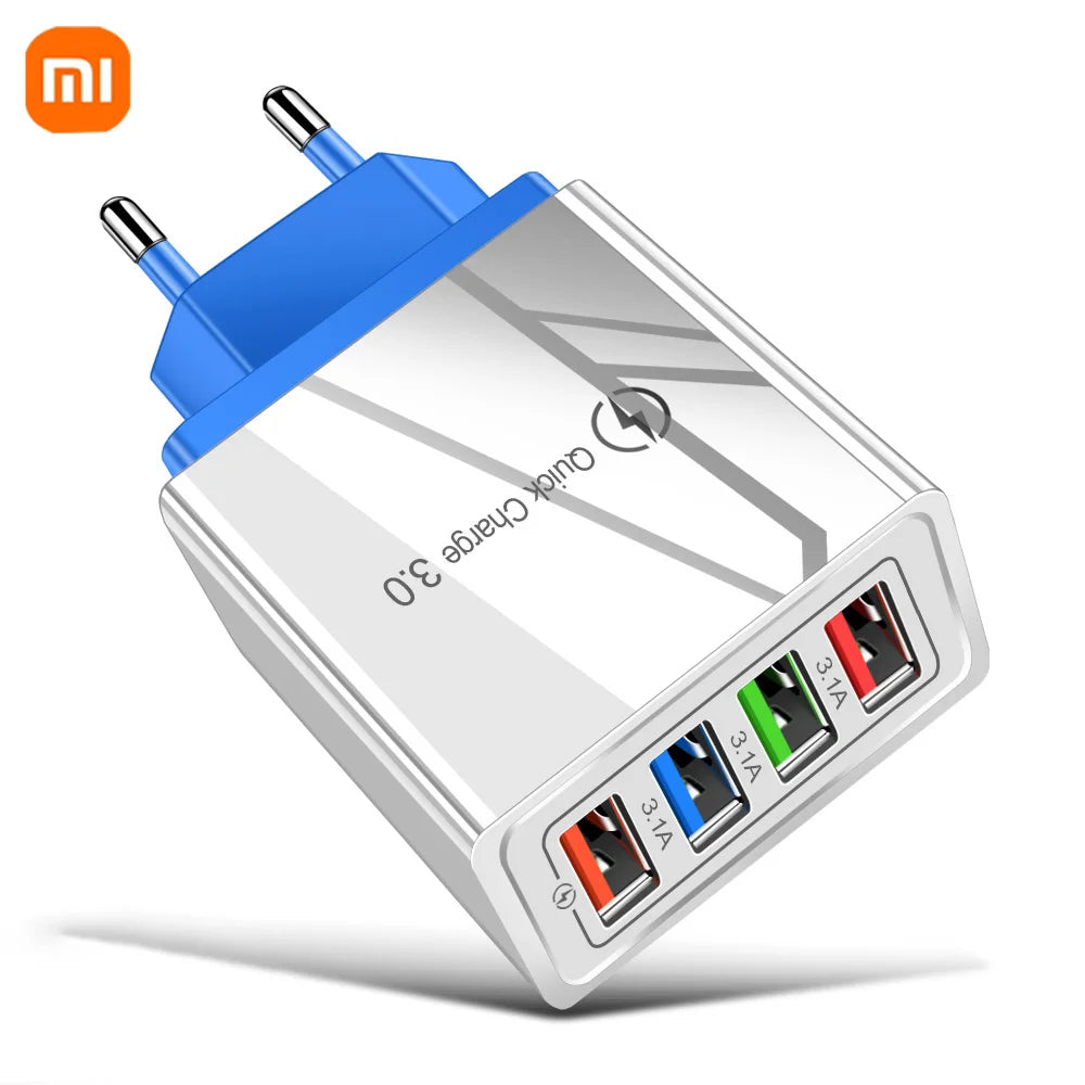 Xiaomi USB PD Charger with Quick Charge 3.0 for iPhone, Samsung, Xiaomi Tablets - Fast Charging Adapter with EU/US Plug