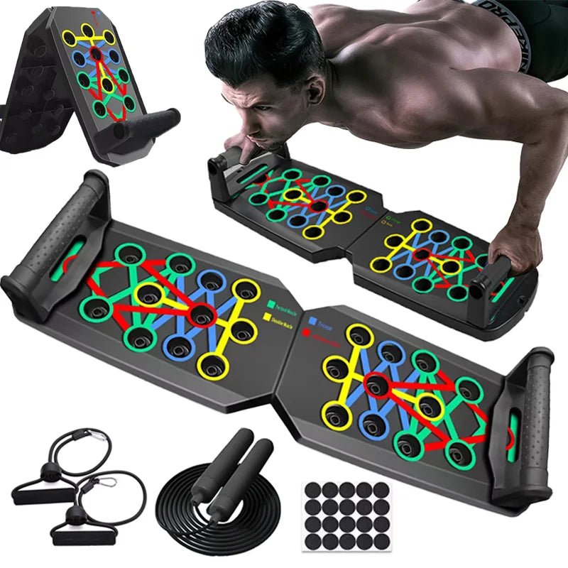 Portable Multifunctional Push-Up Board Set: Foldable Fitness Equipment 