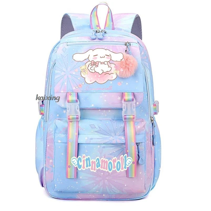 Sanrio Cinnamoroll Large Capacity College Backpack for Students - Lightweight and Casual Design