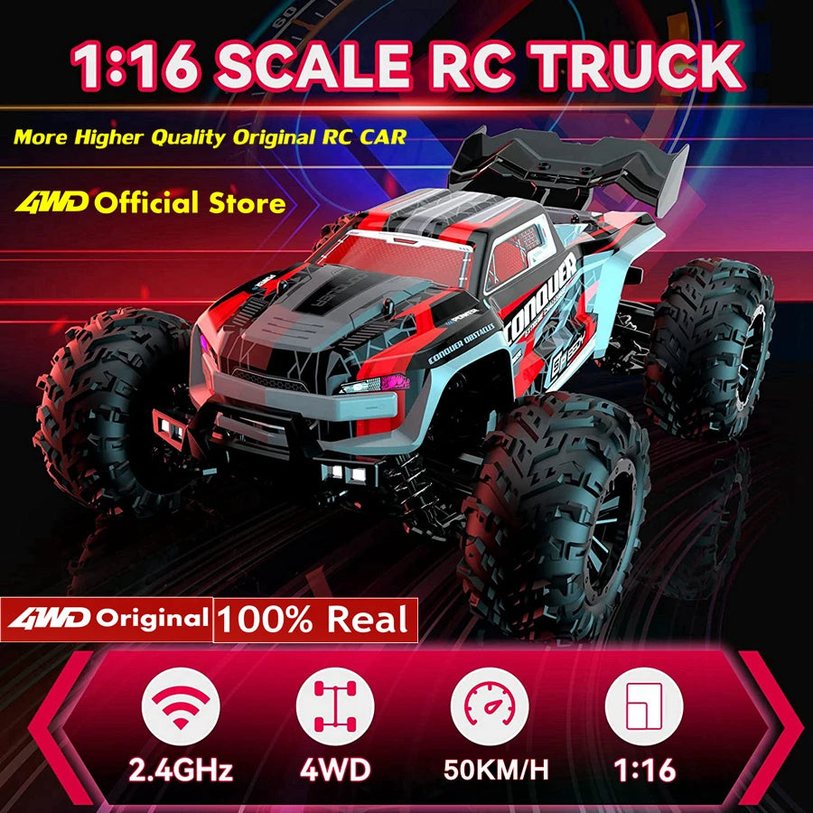 1:16 Scale High Speed RC Car for Off-Road Racing with Brushless Motor, Remote Control, and Drift Capabilities