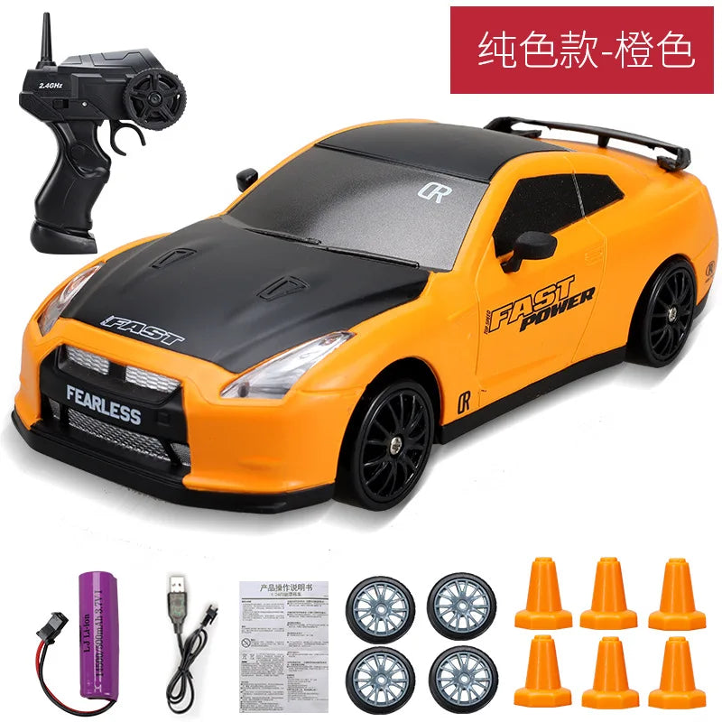 2.4GHz High Speed Drift RC Car 4WD Remote Control AE86 Model GTR Vehicle Racing Car for Children - Christmas Gift