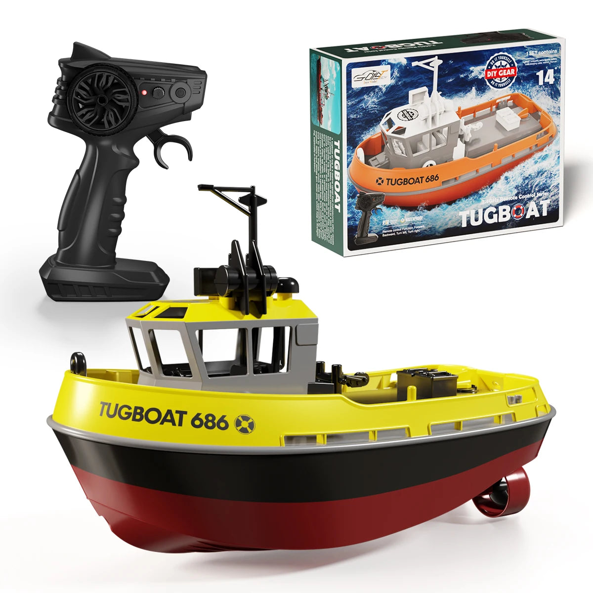 686 RC Boat 1/72 Dual Motor Wireless Radio Control Tugboat Model