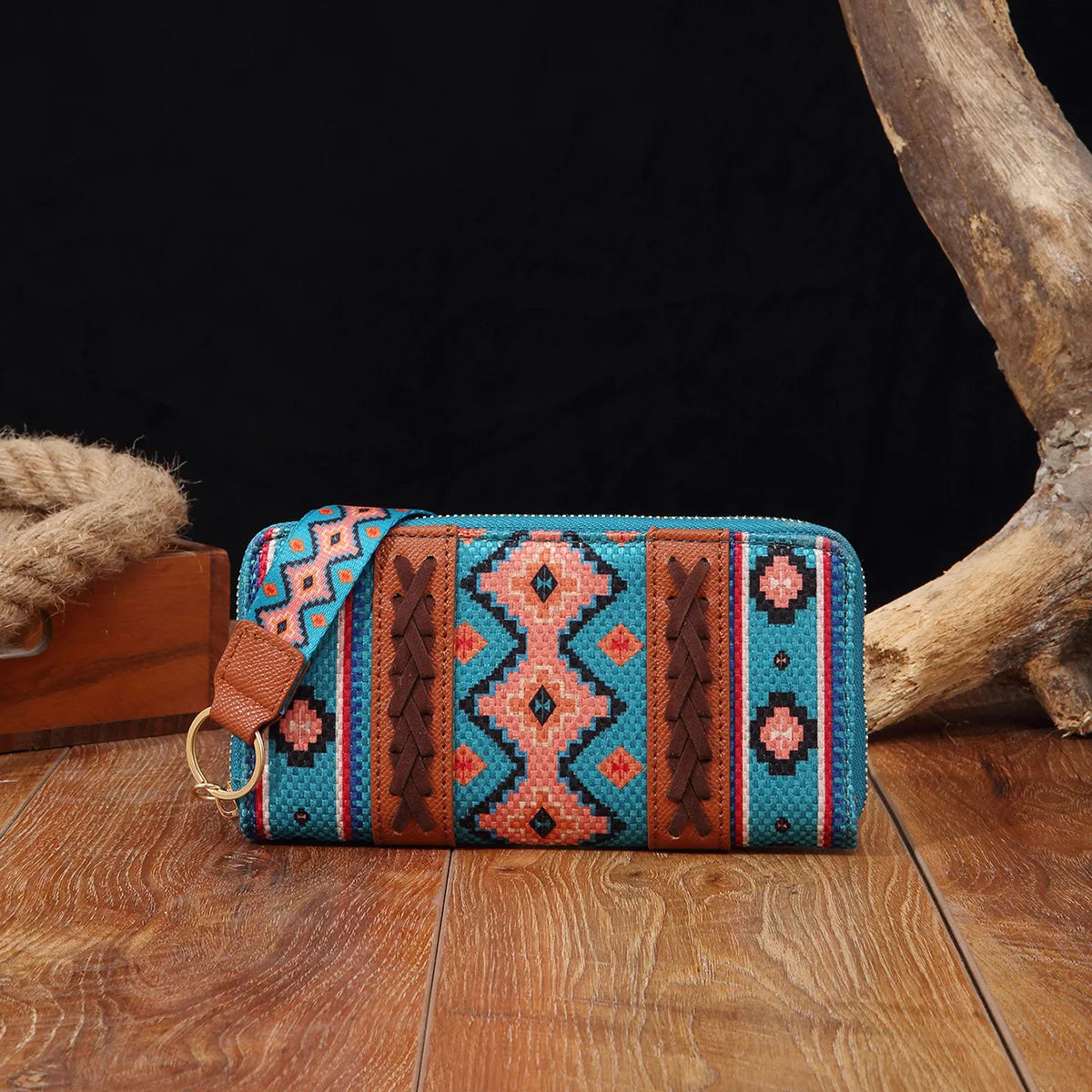 Cowgirls Wrangler Wallet Purse Casual Women Western Clutch Wristlet Wallet with Credit Card Holder Envelope Bag Shoulder Handbag